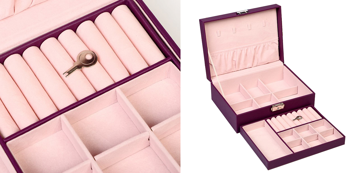 Шкатулка Porfirio Jewerly Organizer Box violet Шкатулка Porfirio Jewerly Organizer Box violet - Loft-Concept в Твери