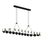 Люстра овальная с круглыми светодиодными источниками света Maxine Light варинант исполнения - 7 | Loft Concept в Твери