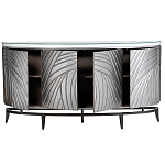 Комод фактурный серебристый с дверцами Silver Chest of Drawers варинант исполнения - 2 | Loft Concept в Твери