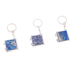 Зеркало брелок складное двухстороннее из натурального камня Лазурит Stone Mirrors варинант исполнения - 8 | Loft Concept в Твери