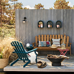 Садовая скамья из массива акации Ruth Wooden Bench варинант исполнения - 2 | Loft Concept в Твери