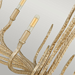 Люстра дизайнерская золотого цвета с 6-ю лампами на изогнутых рожках с текстурной поверхностью Hinkley варинант исполнения - 5 | Loft Concept в Твери