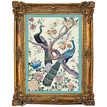 Постер в раме в стиле шинуазри Павлины на дереве Chinoiserie Imperial Garden Peacocks on a Tree Poster варинант исполнения - 1 | Loft Concept в Твери