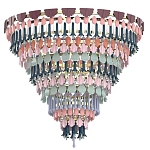 Люстра круглая с декором из разноцветных элементов в виде листьев Changing Seasons варинант исполнения - 2 | Loft Concept в Твери