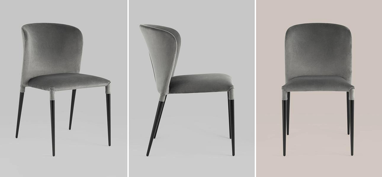 Стул Lori Chair Серый Велюр Стул Lori Chair Серый Велюр - Loft-Concept в Твери