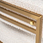 Стул букле бежевый с каркасом цвета матовое золото Tactility варинант исполнения - 3 | Loft Concept в Твери