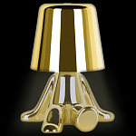 Настольная лампа фигурная золотого цвета с гладким абажуром Высота 17 см Sophia варинант исполнения - 1 | Loft Concept в Твери