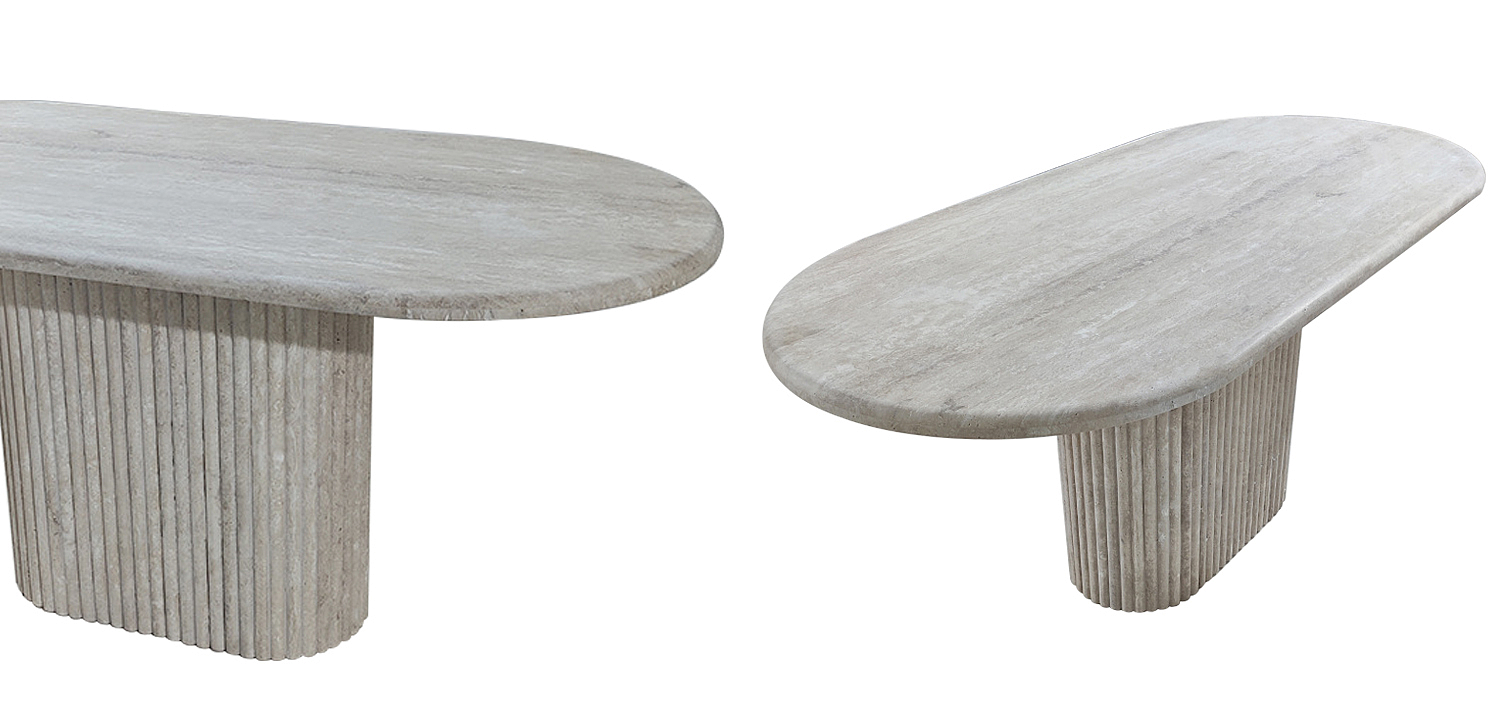 Консоль Annabel Grey Travertine Console Консоль Annabel Grey Travertine Console - Loft-Concept в Твери