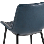 Стул с обивкой из экокожи темно-синего цвета RHOMBUSES UPHOLSTERY варинант исполнения - 7 | Loft Concept в Твери