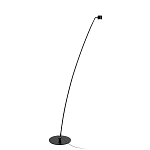 Торшер с изогнутой черной металлической стойкой и цилиндрическим плафоном Davide Groppi варинант исполнения - 8 | Loft Concept в Твери
