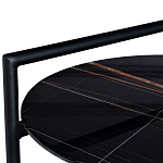 Стол журнальный круглый черный с полкой Inherence варинант исполнения - 2 | Loft Concept в Твери