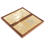 Нарды настольные из натурального камня лазурит и долерит Backgammon from Stone варинант исполнения - 7 | Loft Concept в Твери