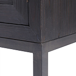 Тумба черная из дерева двухдверная Geometric Double Door Nightstand варинант исполнения - 3 | Loft Concept в Твери