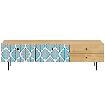 Длинная ТВ-тумба с принтом на ящиках Elise TV Stand варинант исполнения - 9 | Loft Concept в Твери