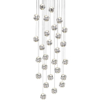 Люстра каскадня с 27-ю прозрачными шарообразными подвесами Bubbles Bocci варинант исполнения - 1 | Loft Concept в Твери