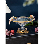 Чаша стеклянная с фигурками разноцветных попугаев на ободке 41 Eden Garden варинант исполнения - 2 | Loft Concept в Твери