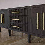 Большая VT-тумба Primo шпон темный орех варинант исполнения - 4 | Loft Concept в Твери