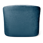 Стул с мягкой синей обивкой из велюра и подъемно-поворотным механизмом на белых колесиках Harper Blue and White варинант исполнения - 3 | Loft Concept в Твери