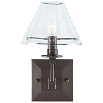 Бра с прозрачным стеклянным абажуром в форме конуса Bartolomeo Bronze варинант исполнения - 2 | Loft Concept в Твери