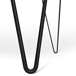 Стол журнальный с круглой столешницей из стекла на 3-х черных ножках Beige Marble варинант исполнения - 6 | Loft Concept в Твери