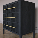 Комод Primo с 3 выдвижными ящиками Черный дуб варинант исполнения - 2 | Loft Concept в Твери