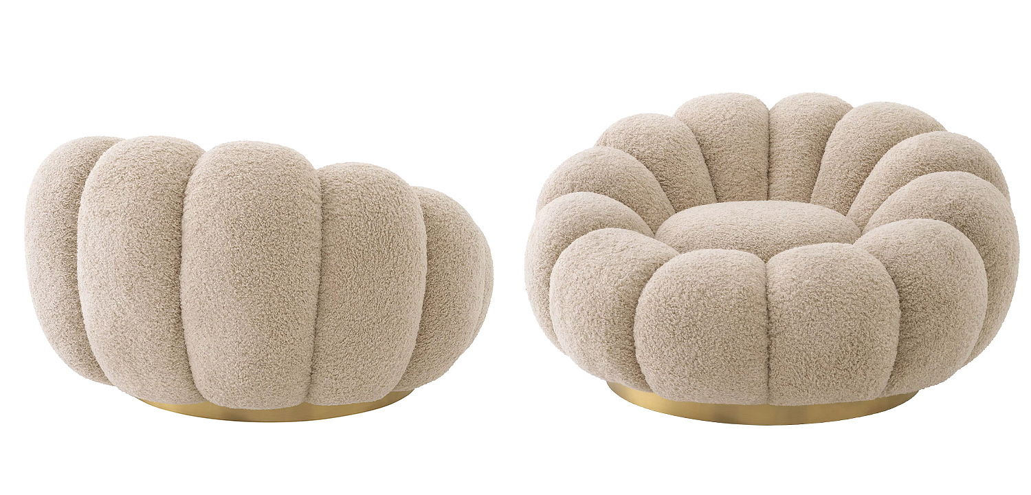 Кресло Eichholtz Swivel Chair Mello Canberra Sand Кресло Eichholtz Swivel Chair Mello Canberra Sand - Loft-Concept в Твери