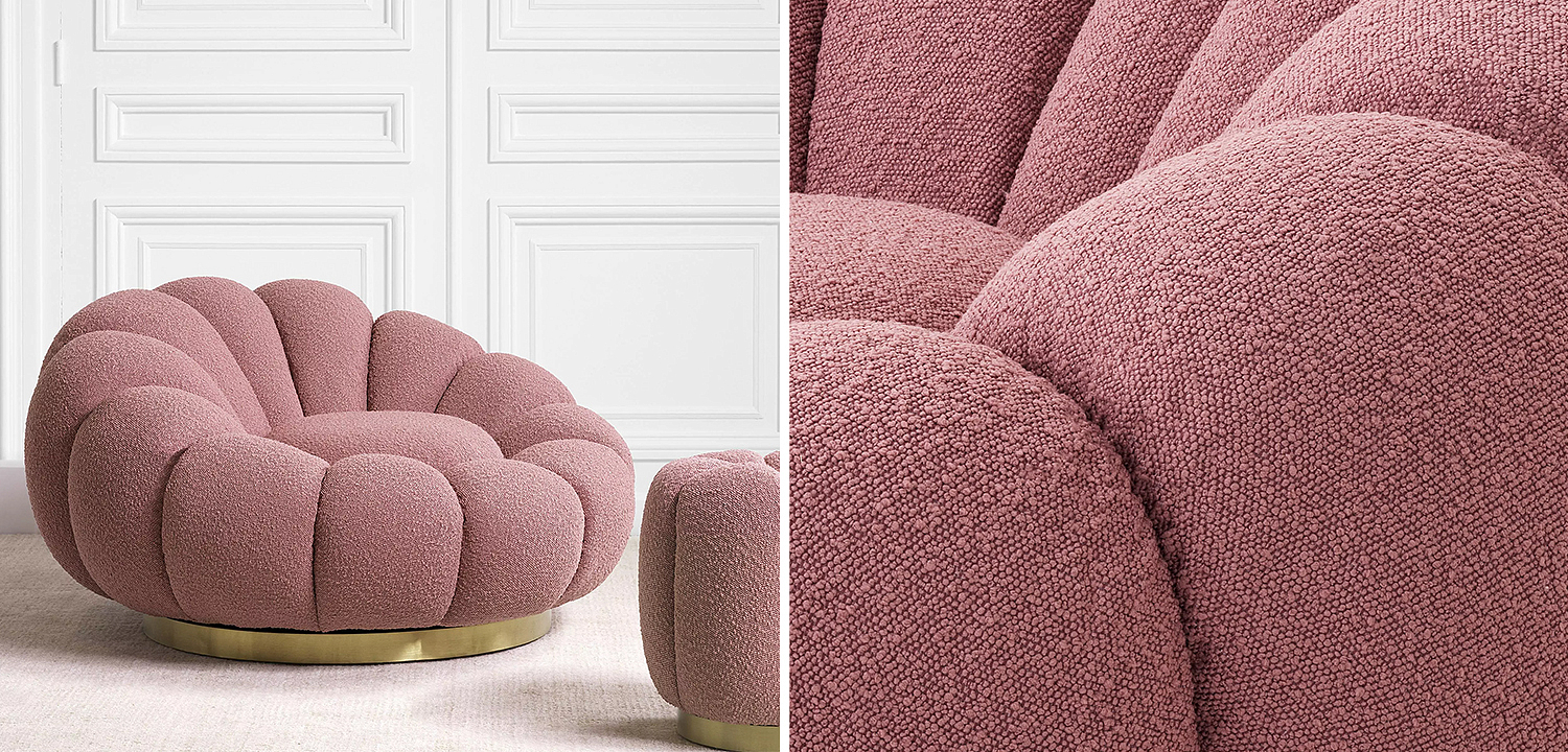 Кресло Eichholtz Swivel Chair Mello Rose Кресло Eichholtz Swivel Chair Mello Rose - Loft-Concept в Твери