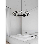Люстра подвесная светодиодная в форме кольца Gray Ring Chandelier варинант исполнения - 1 | Loft Concept в Твери