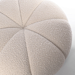 Круглый мягкий пуф с обивкой букле Gabrielle White Boucle Pouf варинант исполнения - 2 | Loft Concept в Твери