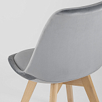 Стул с мягким велюровым сиденьем Arvika Grey варинант исполнения - 6 | Loft Concept в Твери