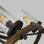 Люстра с цилиндрическим плафонами из толстого волнистого стекла в индустриальном стиле Feiss варинант исполнения - 9 | Loft Concept в Твери