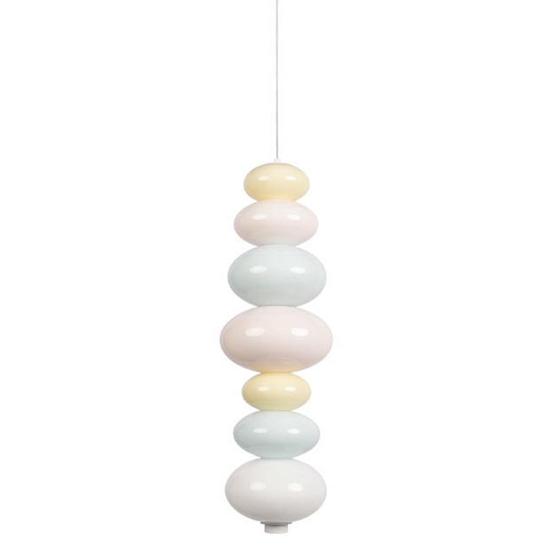 Подвесной светильник светодиодный из стеклянных сфер в пастельных тонах Pastel Lunaria Aura Голубой пастельный Розовый пастельный Желтый Мульти Подвесной светильник светодиодный из стеклянных сфер в пастельных тонах Pastel Lunaria Aura Голубой пастельный Розовый пастельный Желтый Мульти в Твери | Loft Concept