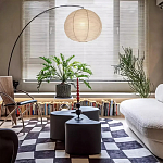 Дизайнерский журнальный стол чёрный изогнутой формы Alefy варинант исполнения - 2 | Loft Concept в Твери