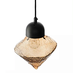 Подвесной светильник с янтарным рельефным плафоном Lamp with Frozen Glass Effect варинант исполнения - 3 | Loft Concept в Твери