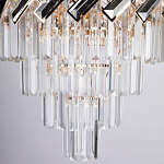 Люстра многоярусная с переплетенными металлическими элементами черного и золотого цвета и прозрачными хрустальными подвесками Empire Chandelier Crystal варинант исполнения - 8 | Loft Concept в Твери