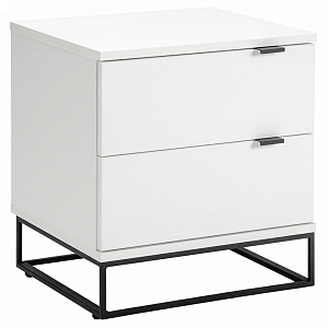 Тумба прикроватная белая с ящиками Strict Lines
