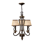 Люстра бронзового цвета с бежевыми абажурами из органзы в классическом стиле Hinkley варинант исполнения - 14 | Loft Concept в Твери