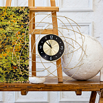 Часы настенные из металла с чёрным циферблатом Current Time варинант исполнения - 4 | Loft Concept в Твери