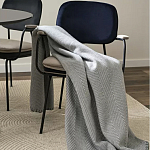 Плед из шерсти мериноса серого цвета 130×180 см Gray Waves варинант исполнения - 4 | Loft Concept в Твери