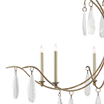 Люстра с прозрачными каплевидными подвесками Elegant Thin Chandelier варинант исполнения - 1 | Loft Concept в Твери