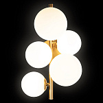 Бра с золотым основанием и 5-ю белыми шарообразными плафонами Bubble варинант исполнения - 1 | Loft Concept в Твери