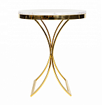 Кофейный столик на подстолье золотого цвета Noelle варинант исполнения - 2 | Loft Concept в Твери