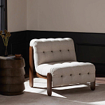 Кресло с деревянным каркасом и обивкой из ткани букле Medieval Furniture варинант исполнения - 2 | Loft Concept в Твери