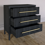 Комод Primo с 3 выдвижными ящиками Черный дуб варинант исполнения - 5 | Loft Concept в Твери