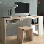 Письменный стол прямоугольный с полочкой под столешницей EcoComb варинант исполнения - 2 | Loft Concept в Твери