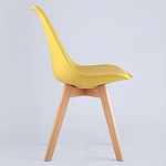 Стул с основой из пластика и мягким сиденьем Arvika Yellow варинант исполнения - 3 | Loft Concept в Твери
