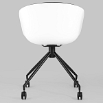 Офисное кресло из пластика с мягким сиденьем Eggshell Black варинант исполнения - 5 | Loft Concept в Твери