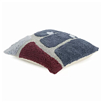 Чехол на подушку с рисунком серо-синего цвета Elan Textured варинант исполнения - 1 | Loft Concept в Твери