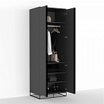 Двухдверный шкаф цвета графит Strict Lines варинант исполнения - 3 | Loft Concept в Твери