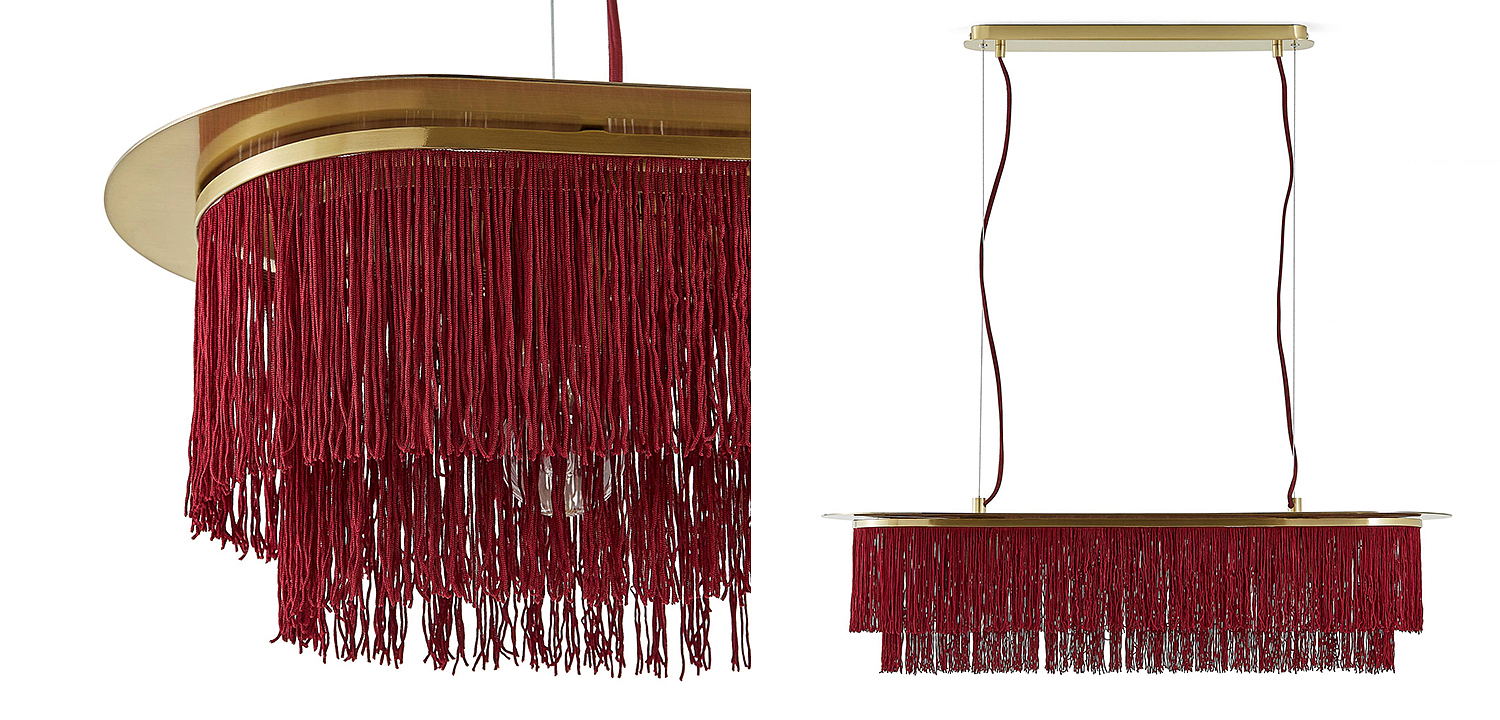 Люстра Houtique Linear Chandelier Burgundy Люстра Houtique Linear Chandelier Burgundy - Loft-Concept в Твери
